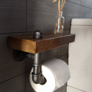 toilet roll holder with shelve
