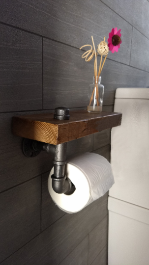 toilet roll holder with shelve