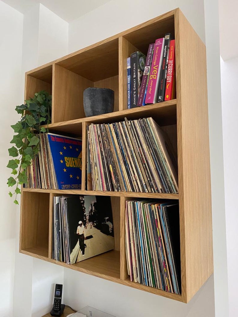 vinyl record wall cabinet