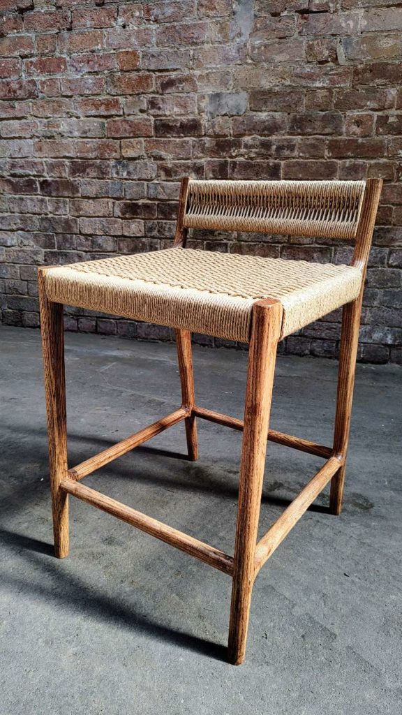 lee furniture danish style weaved counter stool